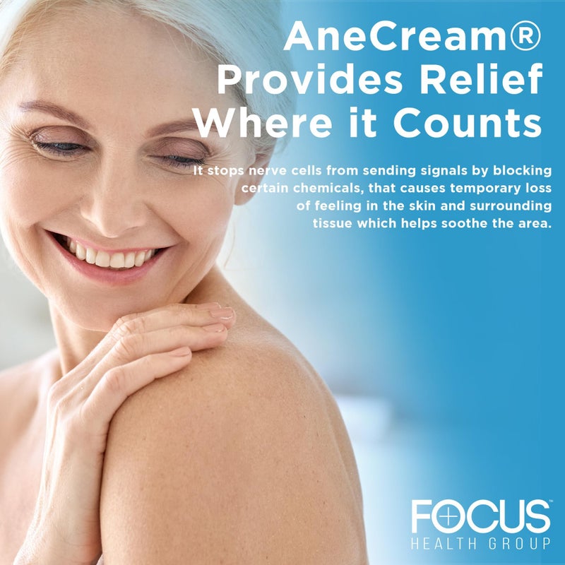 AneCream كريم أني كريم 4% ليدوكائين - كريم تخدير موضعي ليدوكائين - كريم تخدير موضعي متاح بدون وصفة طبية للحكة، الجروح الصغيرة والخدوش، لدغات الحشرات وحروق الشمس الطفيفة (0.5 أونصة / 15 جرام) - Image 3